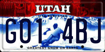 UT license plate G014BJ