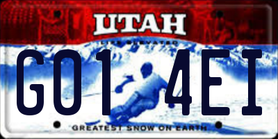 UT license plate G014EI