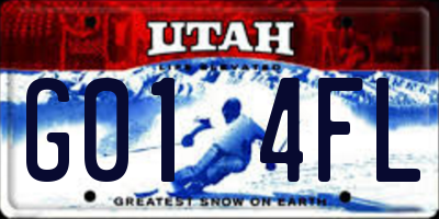 UT license plate G014FL