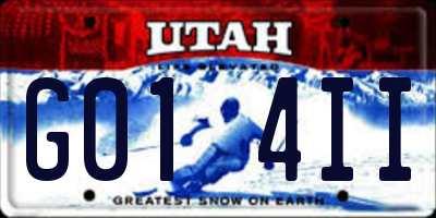 UT license plate G014II