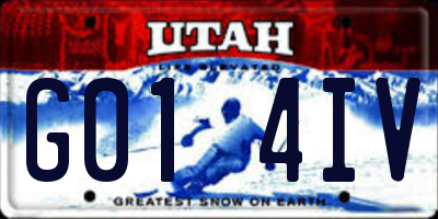 UT license plate G014IV