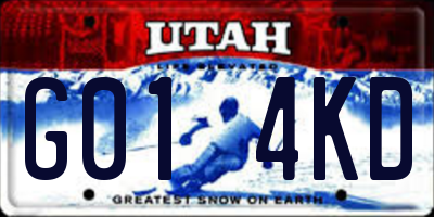 UT license plate G014KD