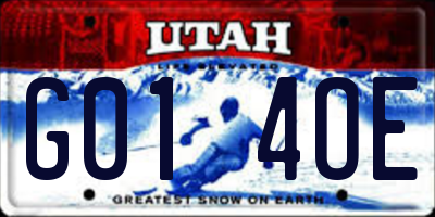 UT license plate G014OE