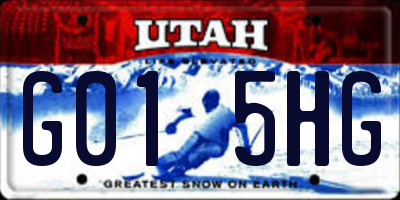 UT license plate G015HG