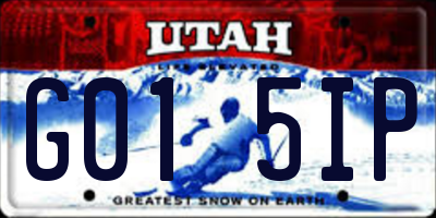 UT license plate G015IP