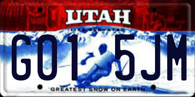 UT license plate G015JM