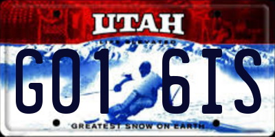 UT license plate G016IS