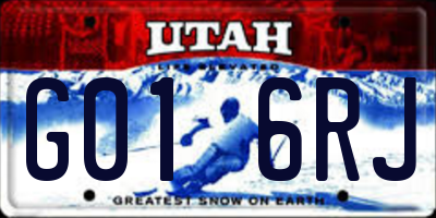 UT license plate G016RJ