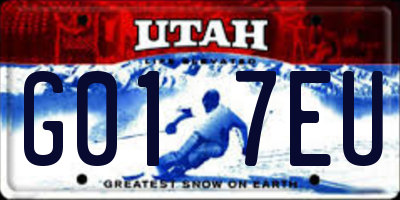 UT license plate G017EU