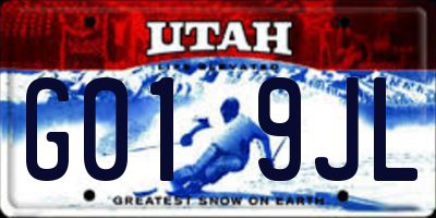 UT license plate G019JL