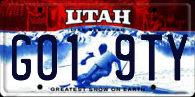 UT license plate G019TY