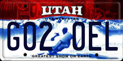 UT license plate G020EL