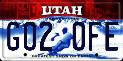UT license plate G020FE