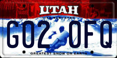 UT license plate G020FQ