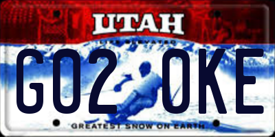 UT license plate G020KE