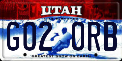 UT license plate G020RB