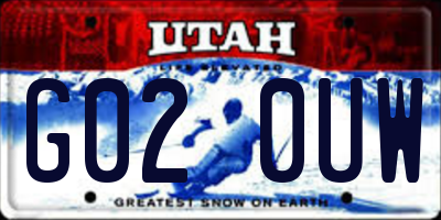 UT license plate G020UW