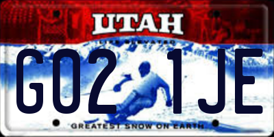 UT license plate G021JE