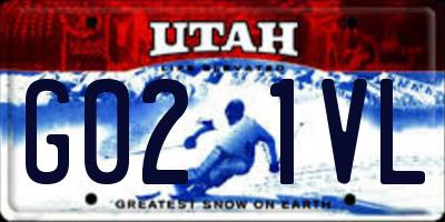 UT license plate G021VL