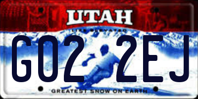 UT license plate G022EJ