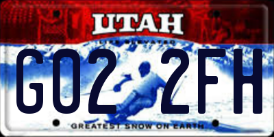 UT license plate G022FH