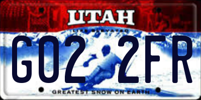 UT license plate G022FR