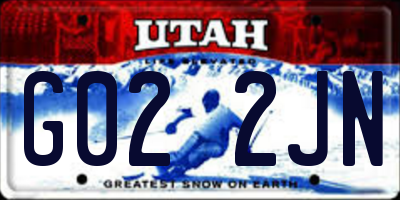 UT license plate G022JN