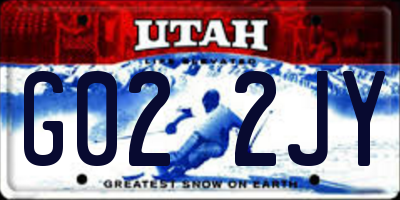 UT license plate G022JY