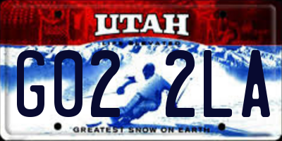 UT license plate G022LA