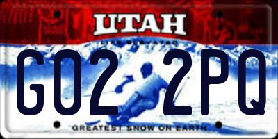 UT license plate G022PQ