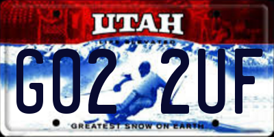 UT license plate G022UF
