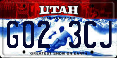 UT license plate G023CJ