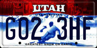 UT license plate G023HF