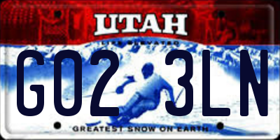 UT license plate G023LN