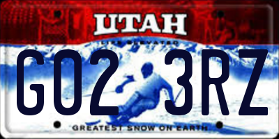 UT license plate G023RZ
