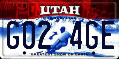 UT license plate G024GE