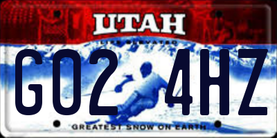 UT license plate G024HZ