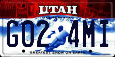 UT license plate G024MI