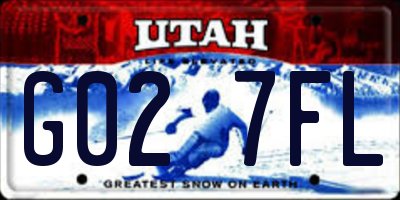 UT license plate G027FL