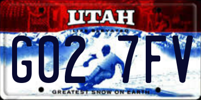 UT license plate G027FV