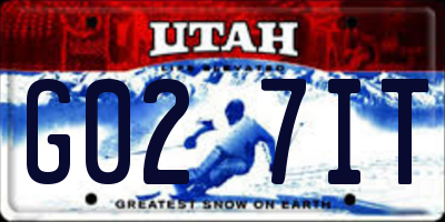 UT license plate G027IT