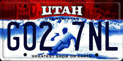 UT license plate G027NL