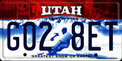 UT license plate G028ET