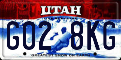 UT license plate G028KG