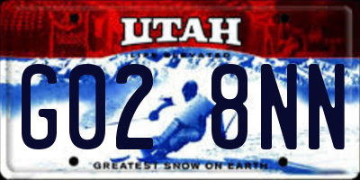 UT license plate G028NN