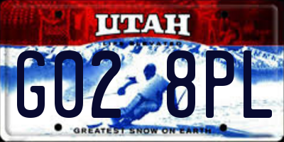 UT license plate G028PL