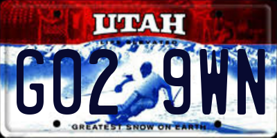 UT license plate G029WN