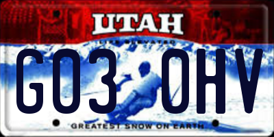 UT license plate G030HV