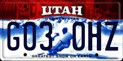 UT license plate G030HZ