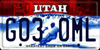 UT license plate G030ML